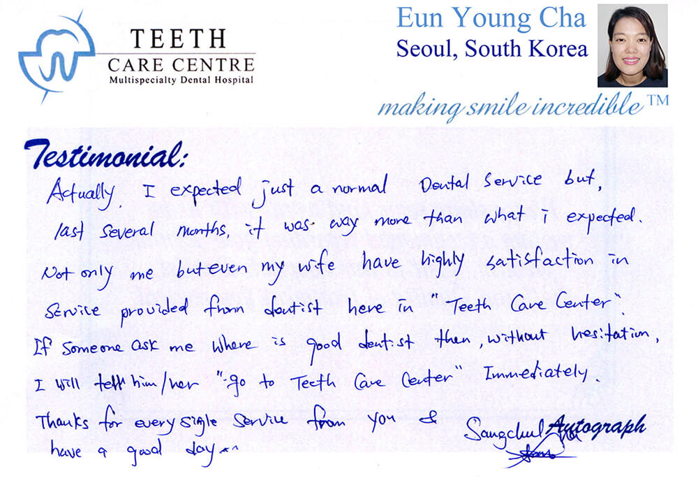 dental treatment for korean people in ahmedabad gujarat