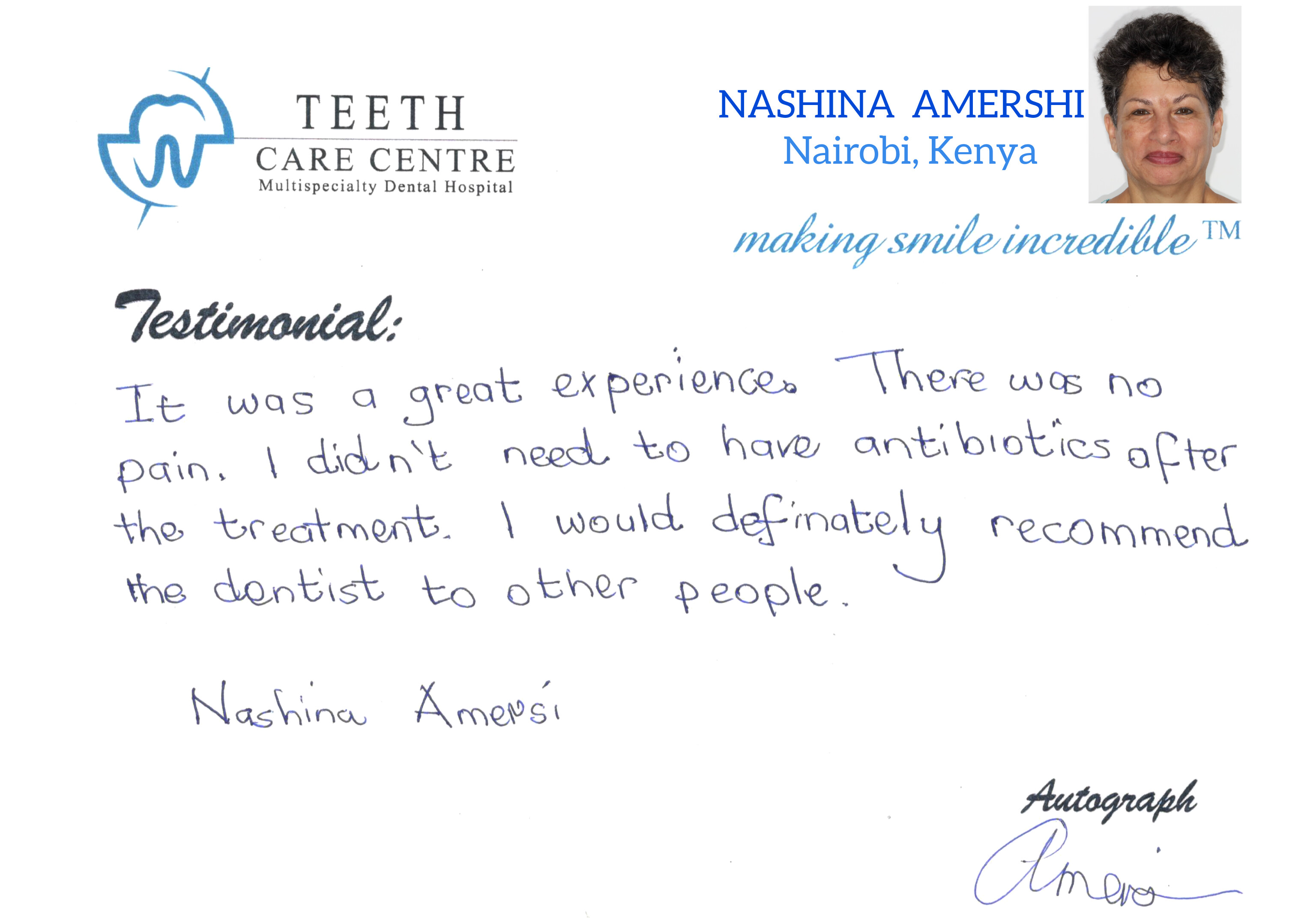 abroad patient testimonial review dental implant treatment in india best implant dental hospital